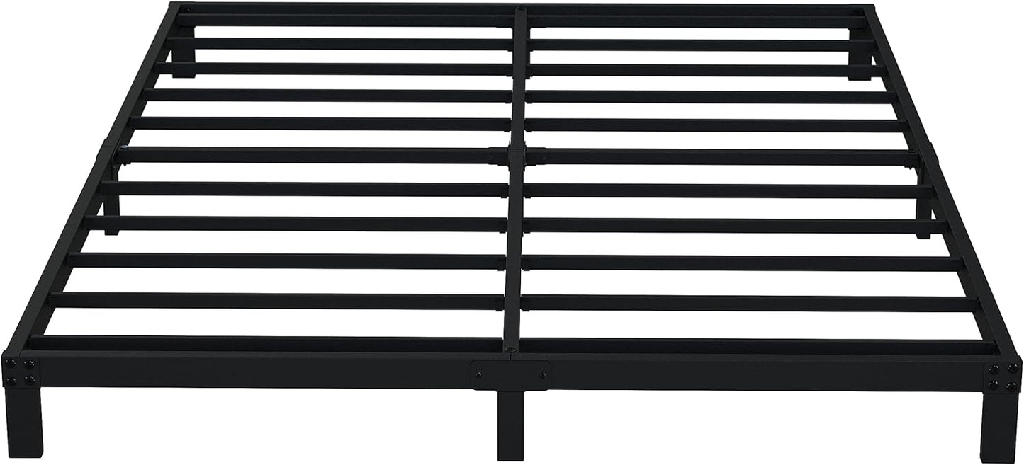 Heavy Duty Metal California King Bed Frame with Steel Slats