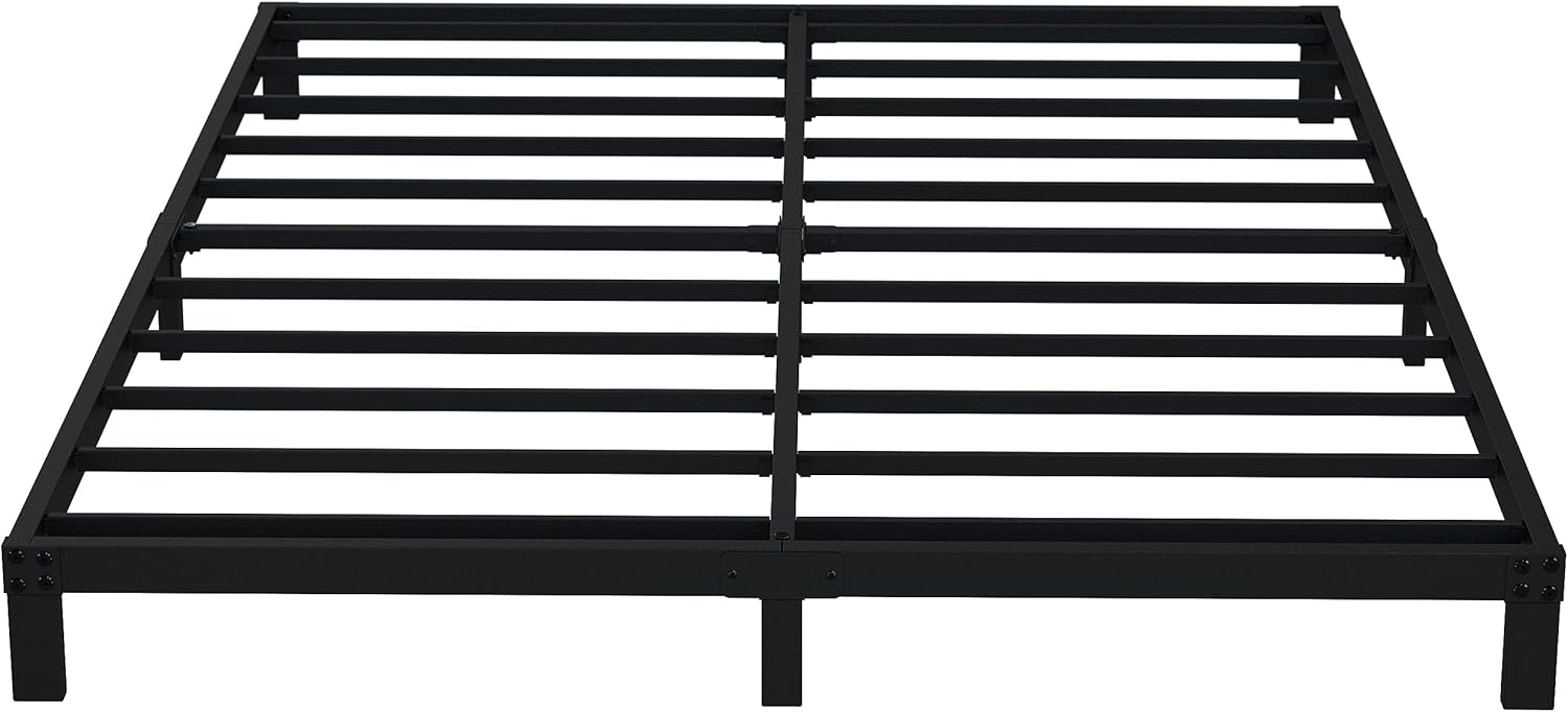 Heavy Duty Metal California King Bed Frame with Steel Slats
