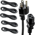 UL Approved 12ft Universal Power Cord 5 Pack - Bulk IT Cable