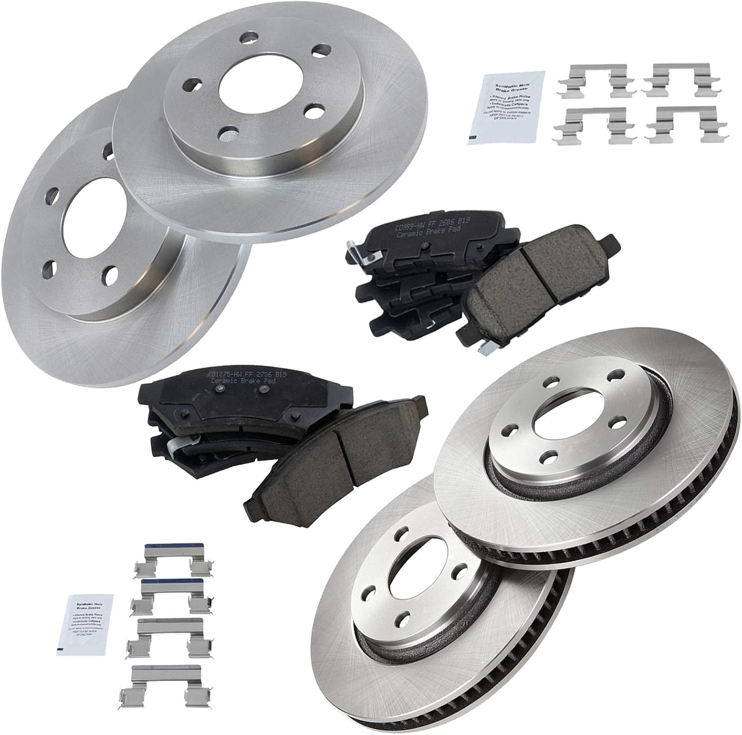 TRQ Brake Pad & Rotor Kit for 2005-2008 Buick LaCrosse & Grand Prix