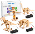 Poraxy 4 Pack Dinosaur STEM Toys for Kids 8-12 - Build Moving