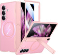 Galaxy Z Fold 7 Case Pink with Built-in Screen Protector and Kickstand