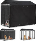 Outdoor Dog Kennel Cover 8ft x 4ft x 6ft Classic Black - Full