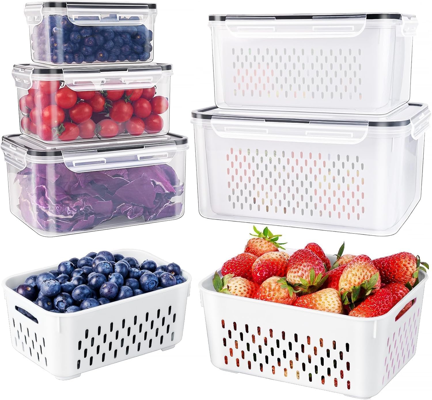 Freshmage Large Fruit Containers - Keep Fresh Longer