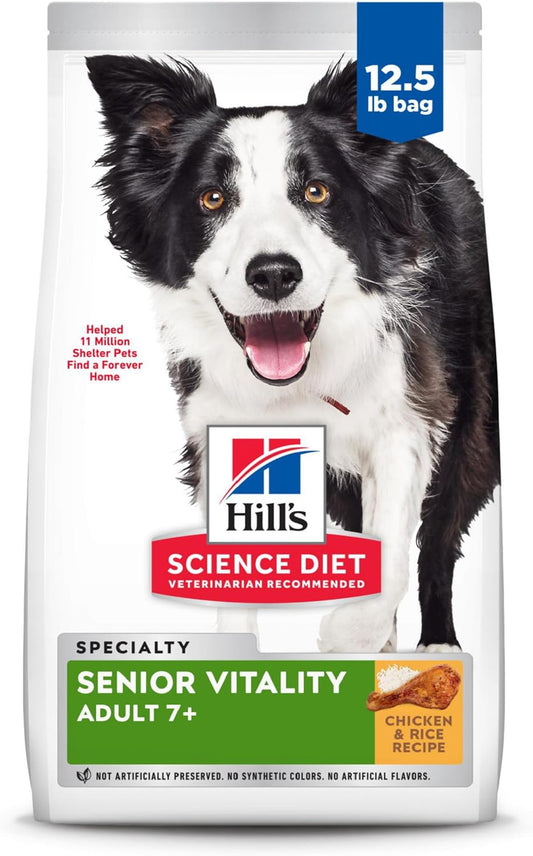 Hill's Science Diet Senior Vitality Dry Dog Food for Healthy Aging