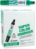 PILOT Super Color Jumbo Permanent Markers - Xylene-Free Green Ink