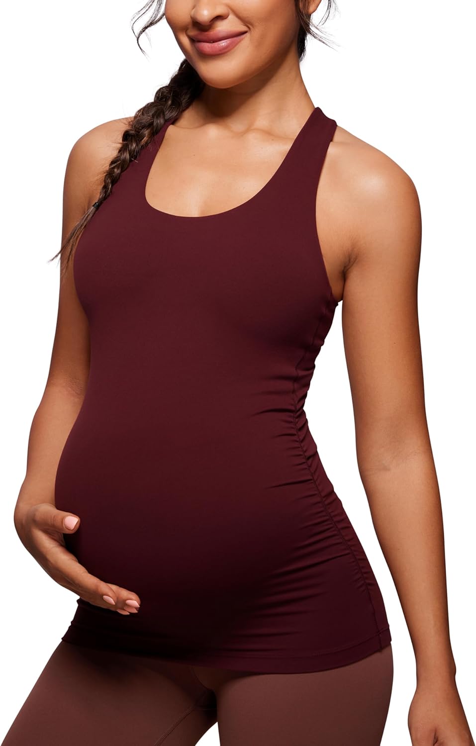 CRZ YOGA Butterluxe Maternity Tank Tops for Comfort and Style