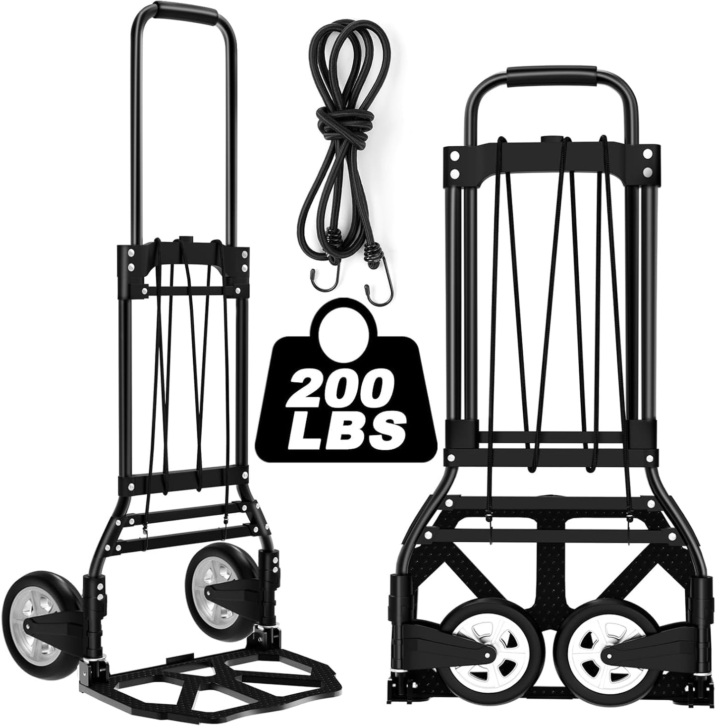 LEVORY J Folding Hand Truck: Durable Dolly for Travel & Moving