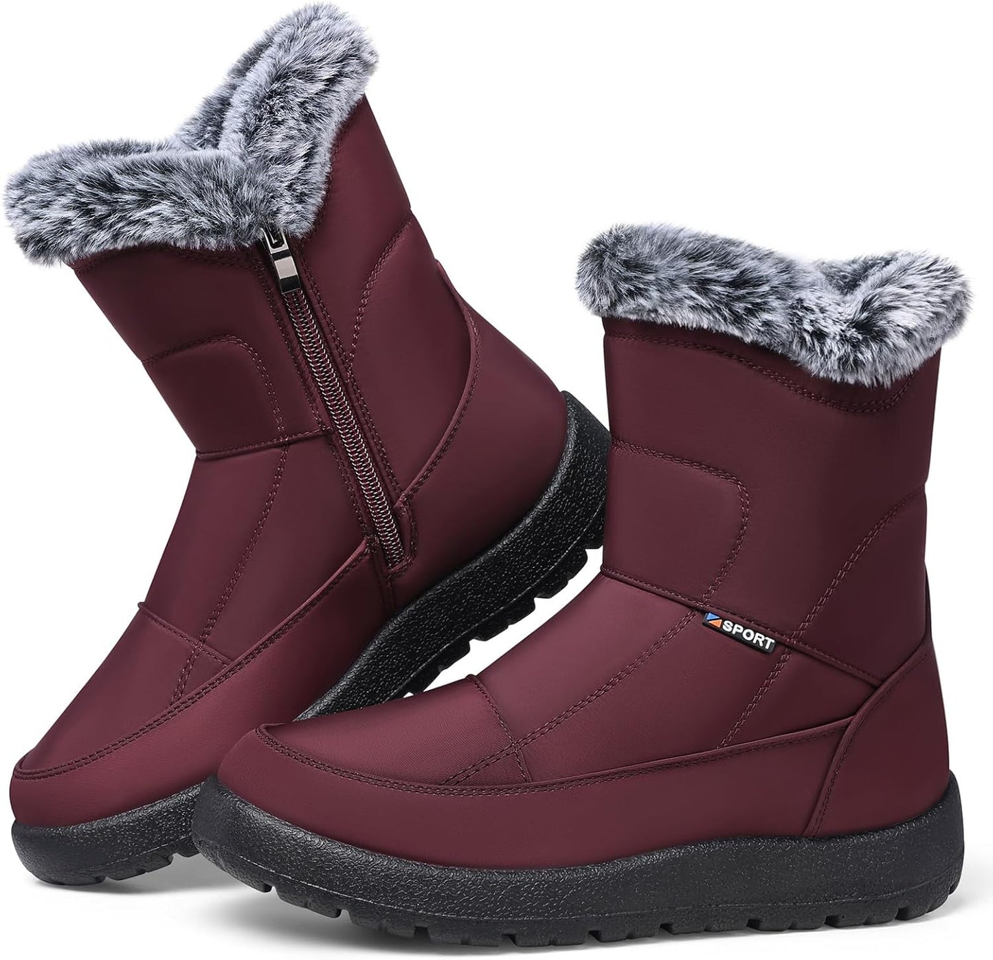 SHIBEVER Women's Snow Boots: Waterproof Fur Lined Comfort