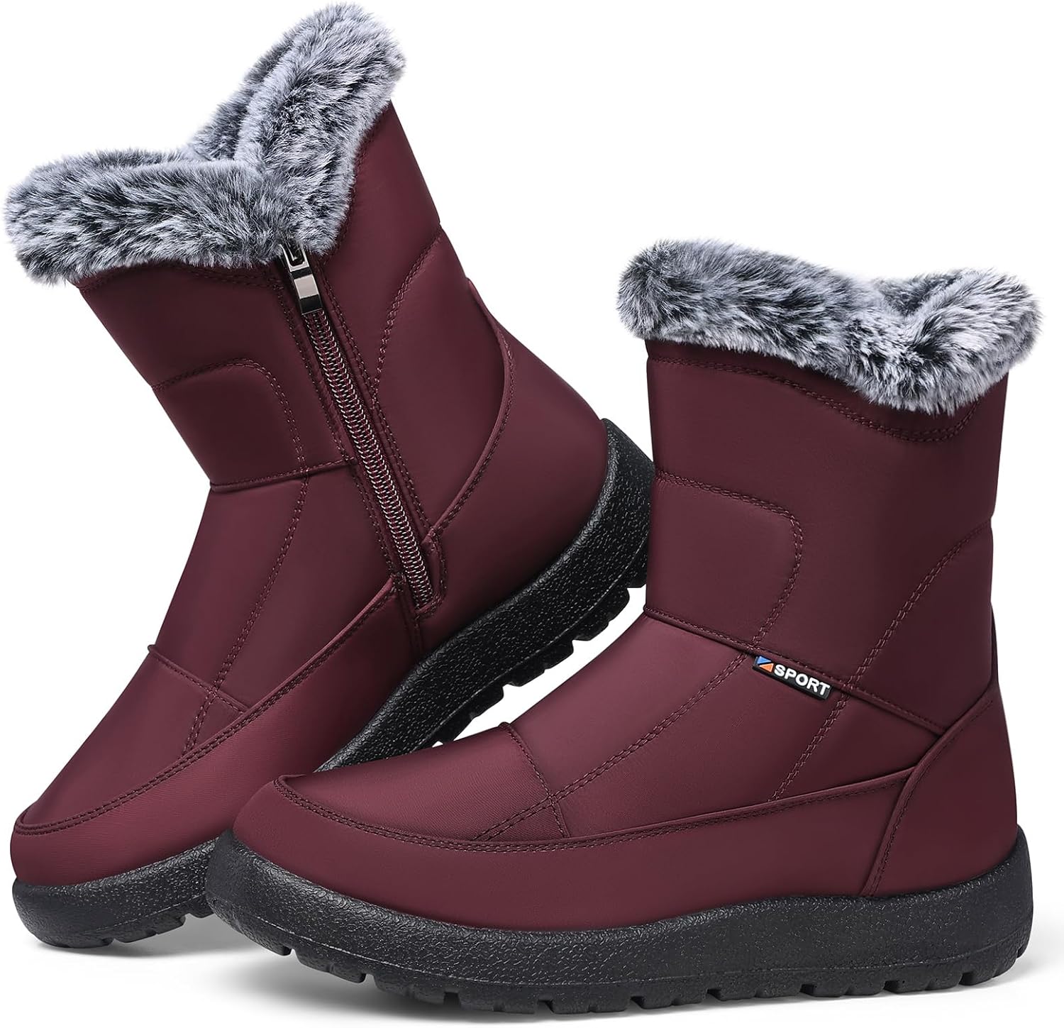 SHIBEVER Women's Snow Boots: Waterproof Fur Lined Comfort
