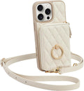 ZVE Wallet Case for iPhone 16 Pro Max - Card Holder Crossbody Case