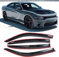 Duolctram Tape-on Window Visor Deflectors for 2011-2020 Dodge Charger