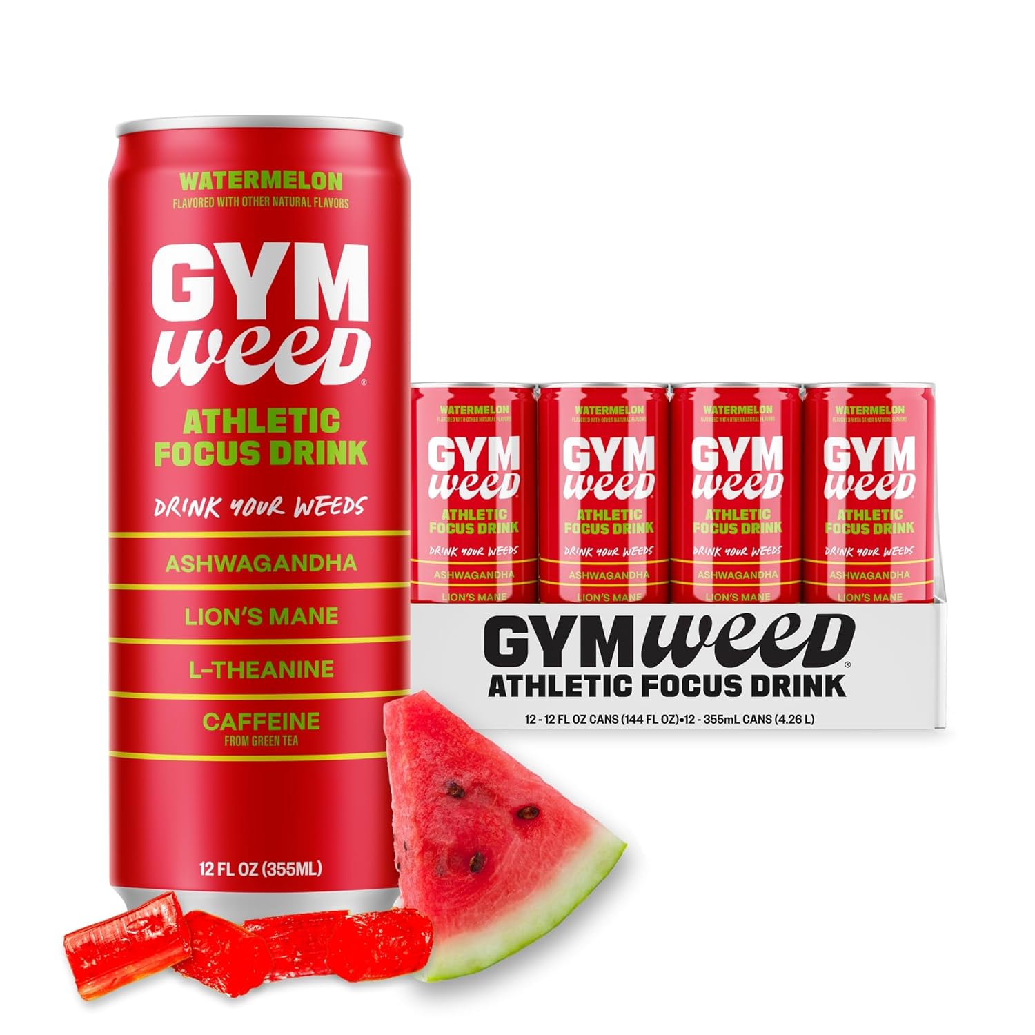 GYM WEED Athletic Focus Drink with Ashwagandha and Caffeine