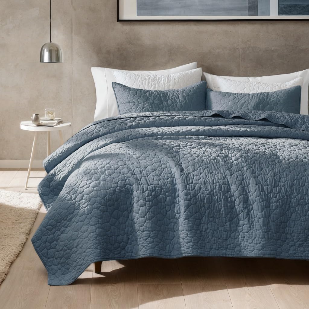 palassio Blue Grey Cotton Quilt Twin Size Bedding Set Review
