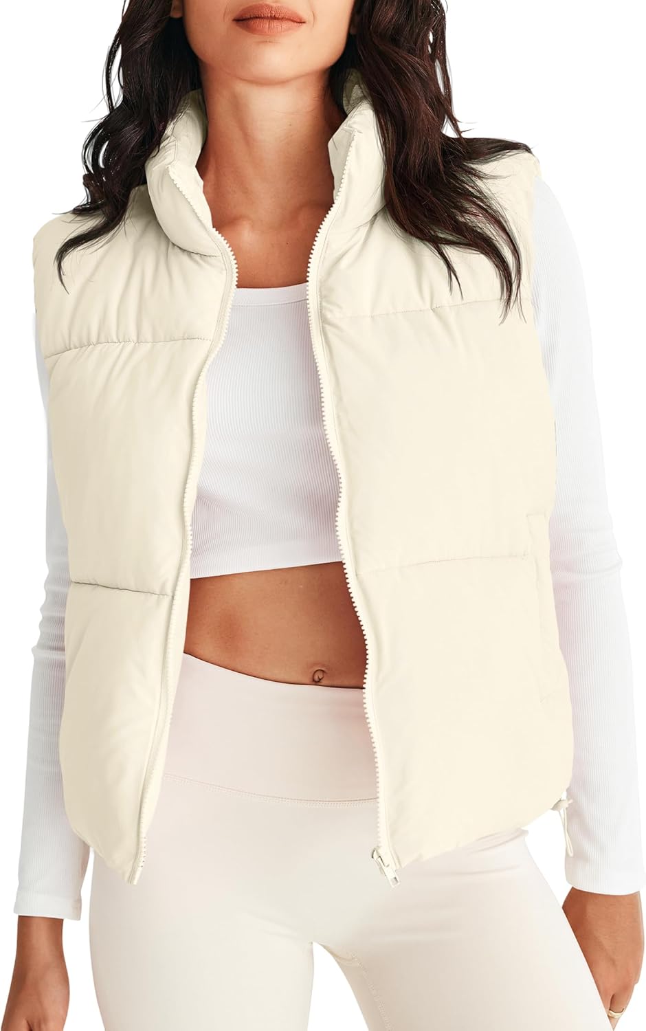 Lightweight Warm Puffer Vest for Women by MEROKEETY - Stylish
