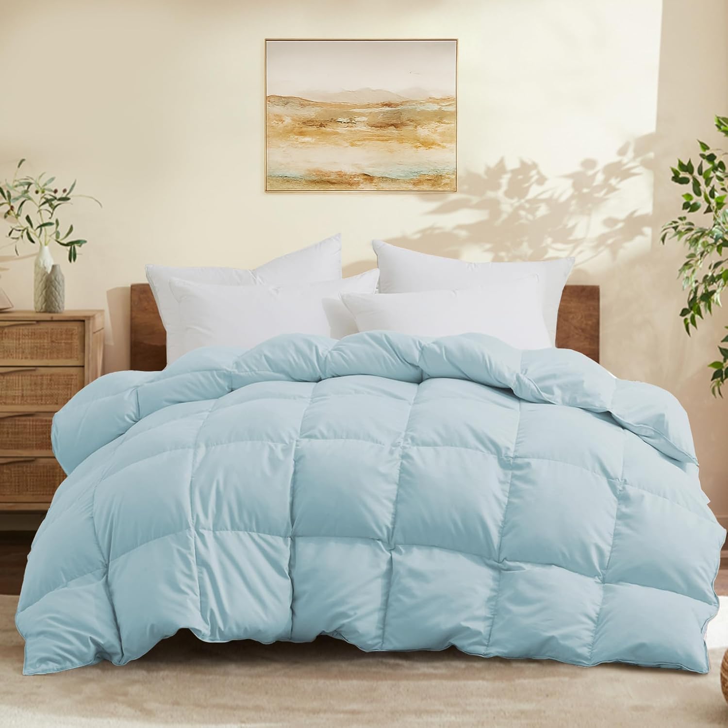Joysoul Queen Size Down Comforter - Ultra Soft All Season Duvet
