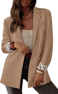 Blazers for Women 2025 Fall Work Open Front Leopard Blazer - Chic Fit