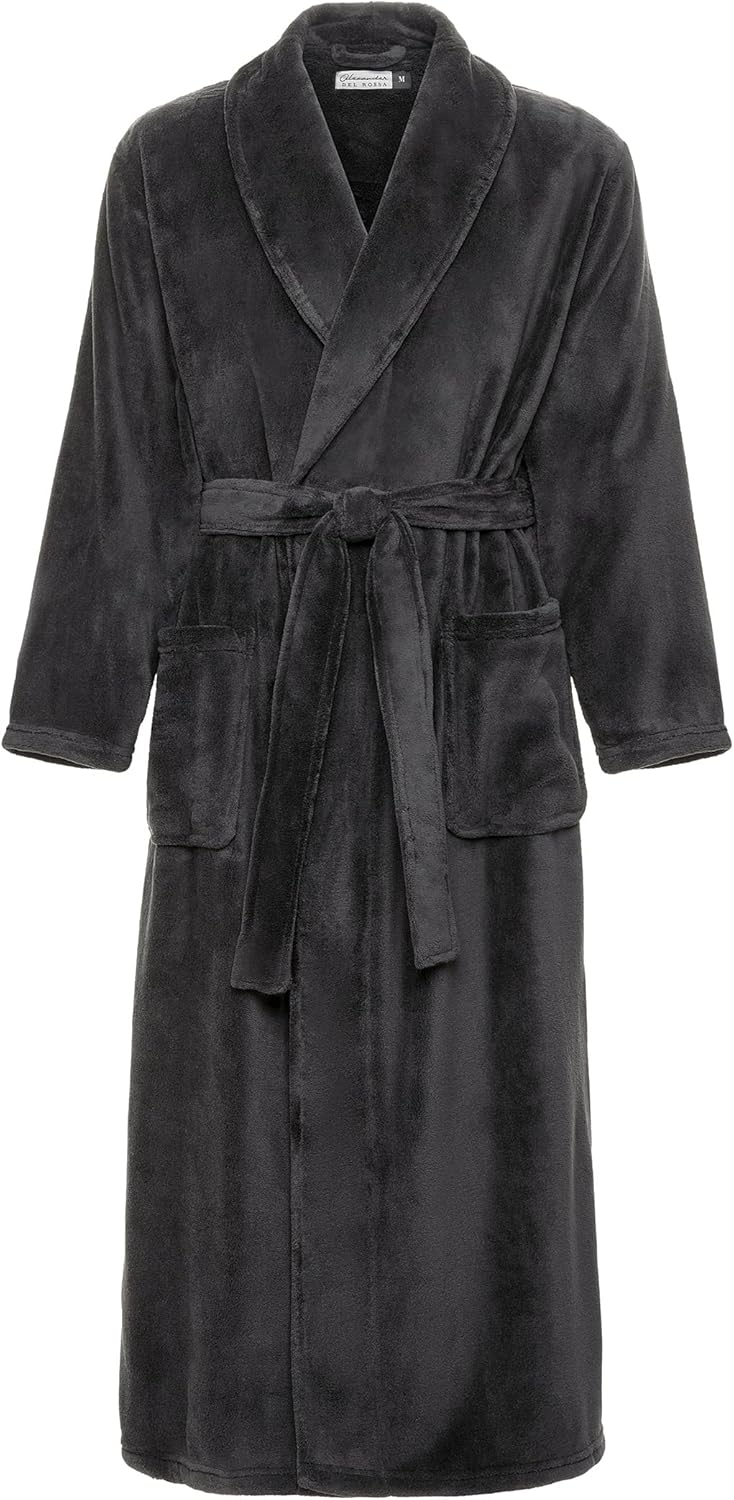 Alexander Del Rossa Long Mens Robe for Big and Tall Comfort