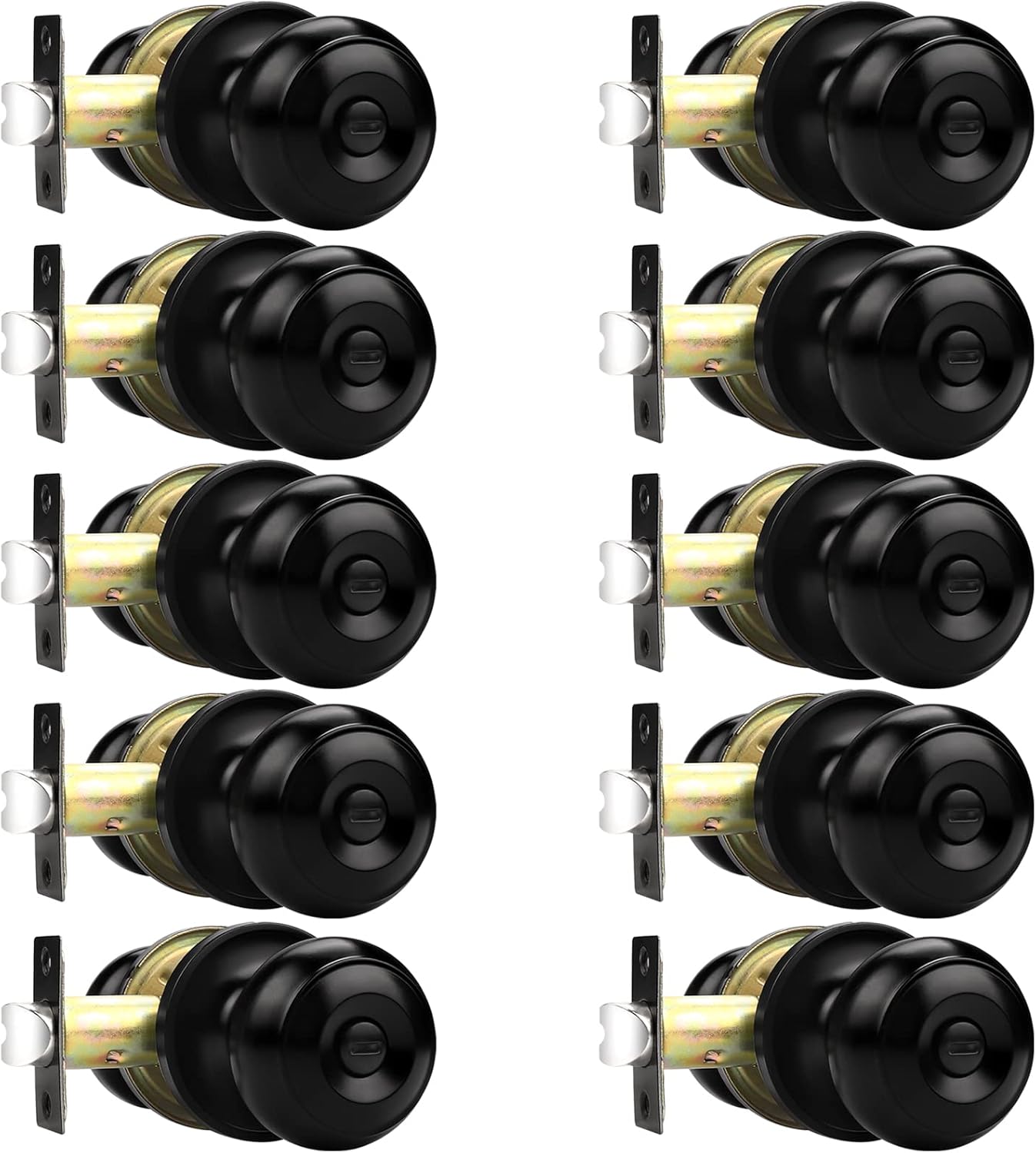 Probrico Matte Black Door Knobs for Privacy and Security Needs