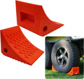 Heavy Duty Wheel Chocks (2 Pack) - Durable Non-Slip Trailer Chocks