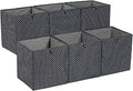 Collapsible Fabric Storage Cubes Pack of 6 - Space-Saving Organizers