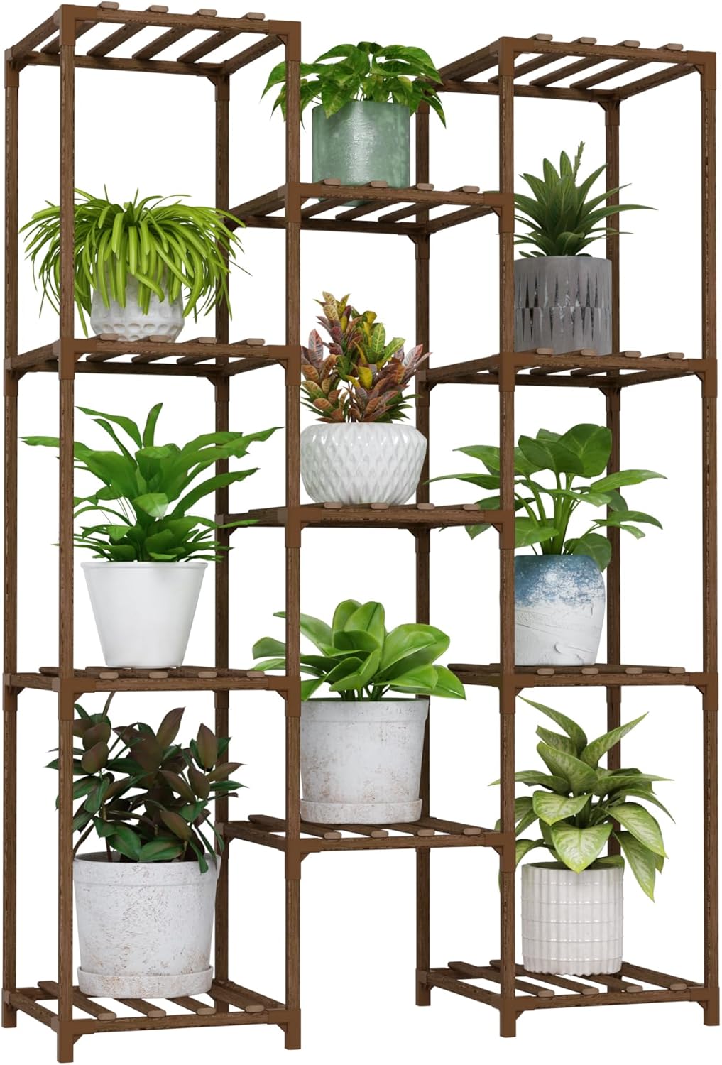 Bamworld Plant Stand for Indoor Outdoor Tall Plants Shelf