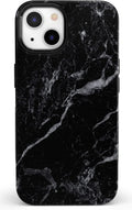 Casely iPhone 13 Case Black Pearl Marble - Bold Protective Design