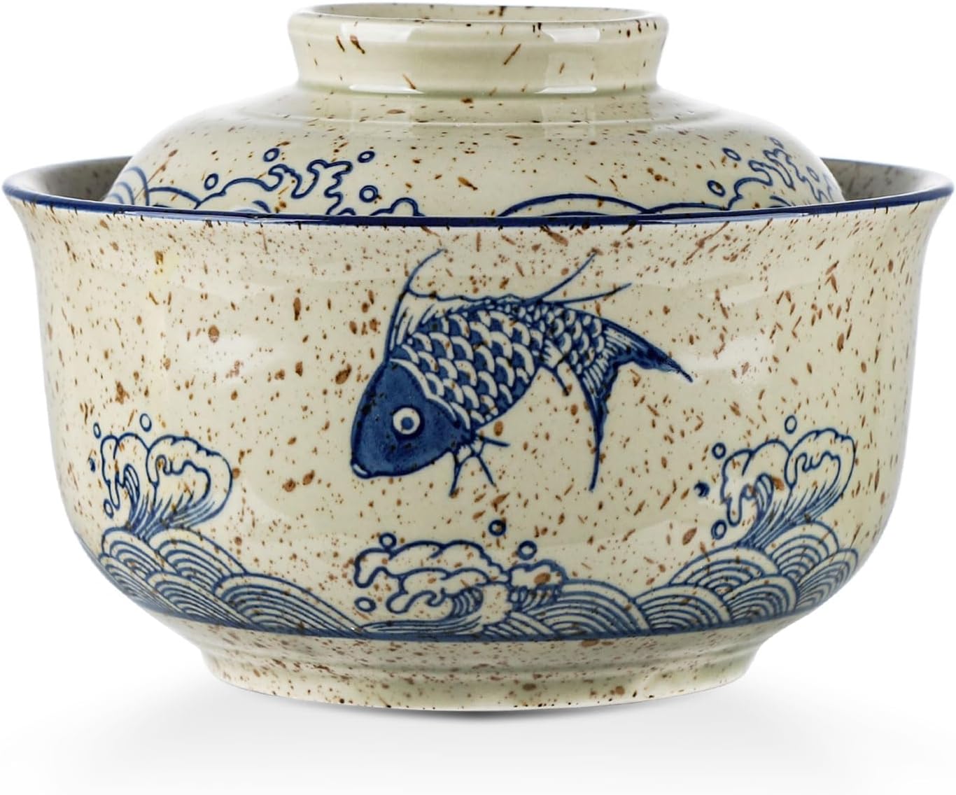 25oz VanEnjoy Ceramic Ramen Bowl with Lid - Microwaveable & Stylish