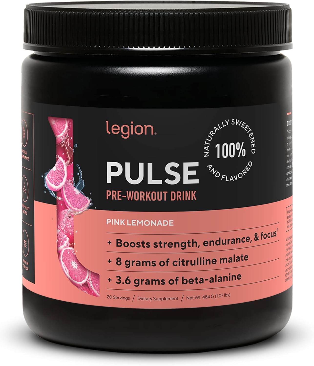 LEGION Pulse Pre Workout - All Natural Energy Boosting Drink