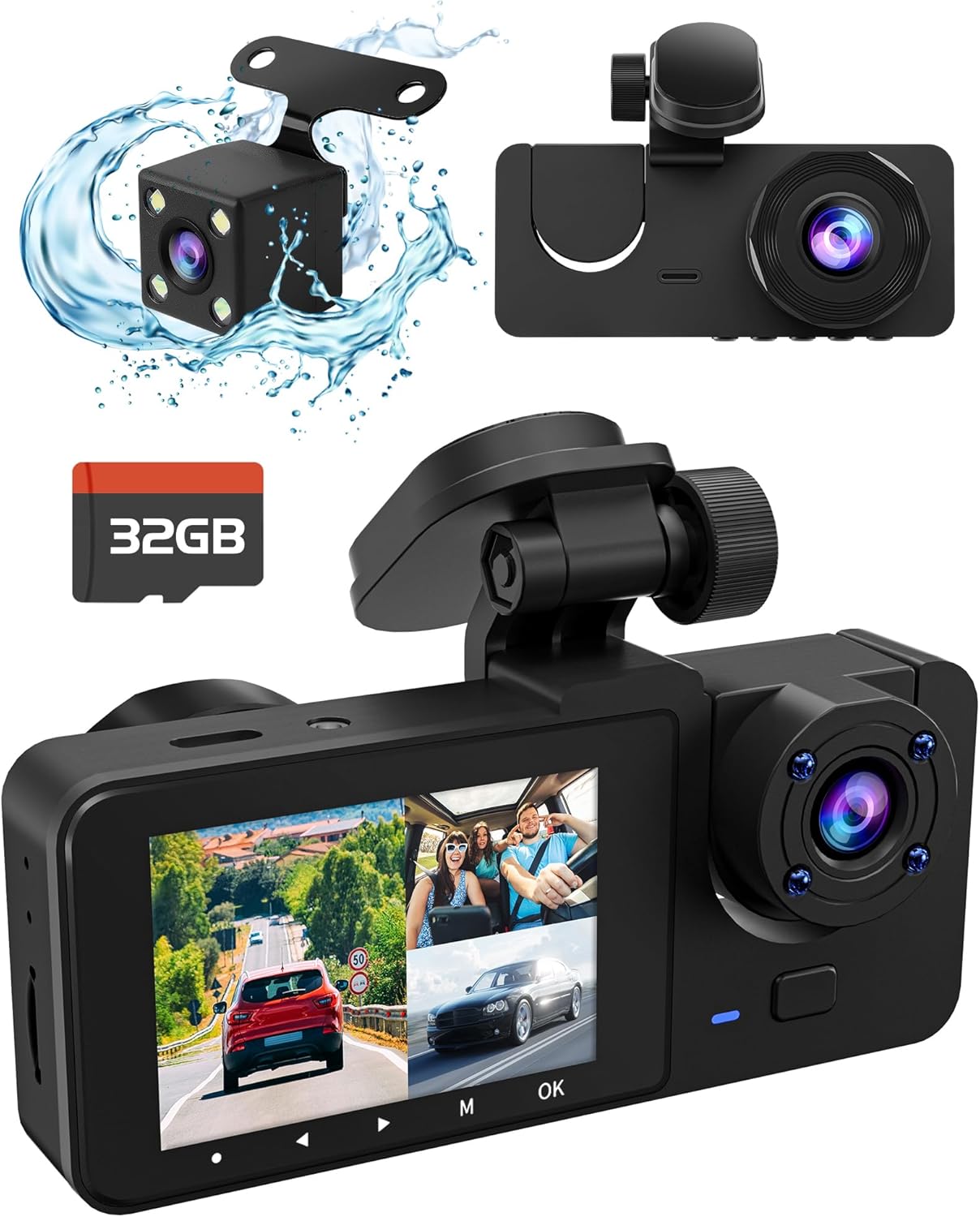 Ultimate Protection: Triple Cam 4K+1080P Dash Cam