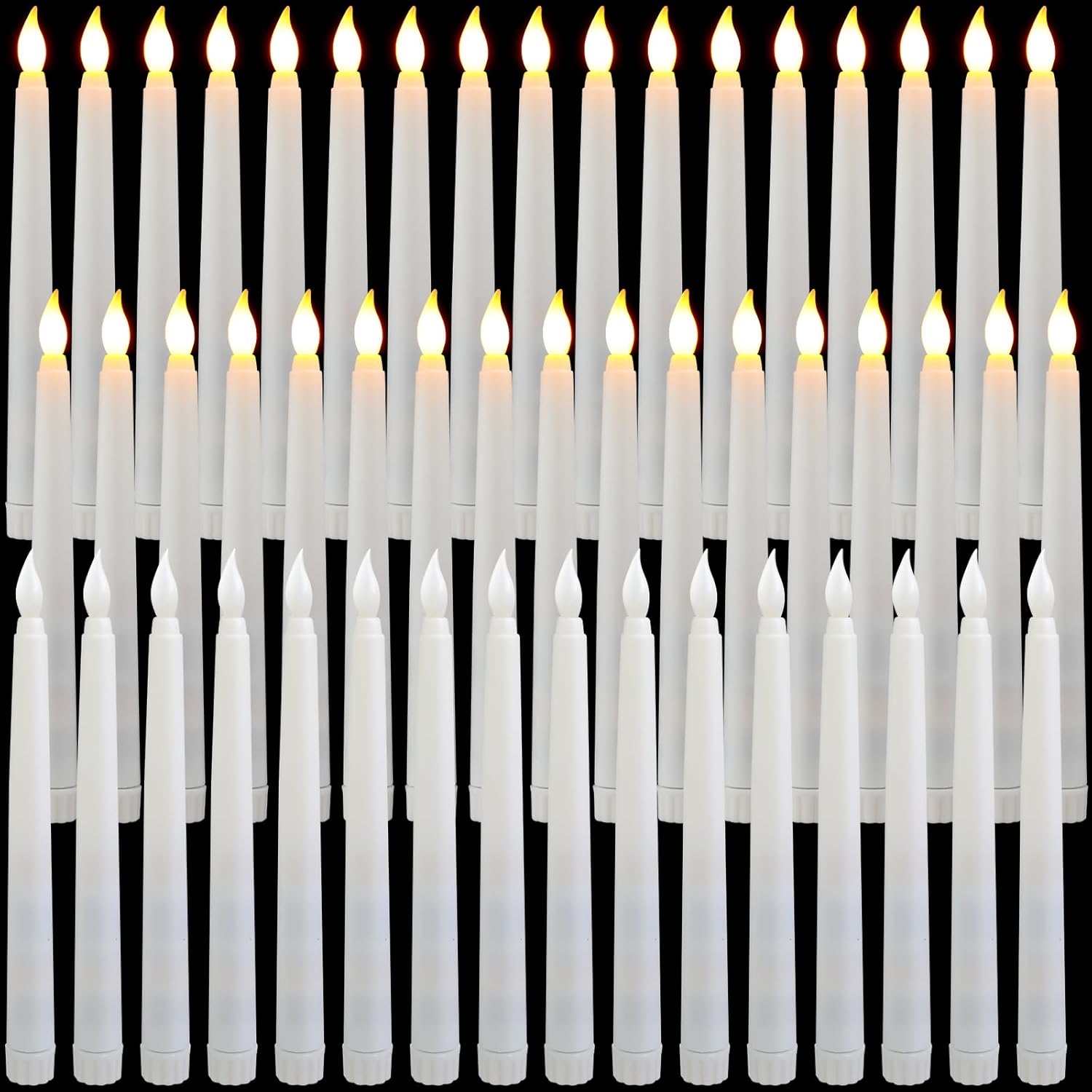 50 Pcs 8.5 Inch LED Flameless Taper Candles for Any Occasion