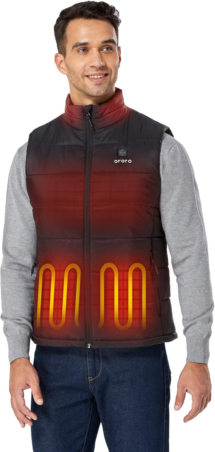 ORORO Men's Lightweight Heated Vest for Ultimate Warmth