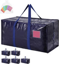 6 Pack Extra Large Moving Bags DarkBlue - Heavy Duty Waterproof