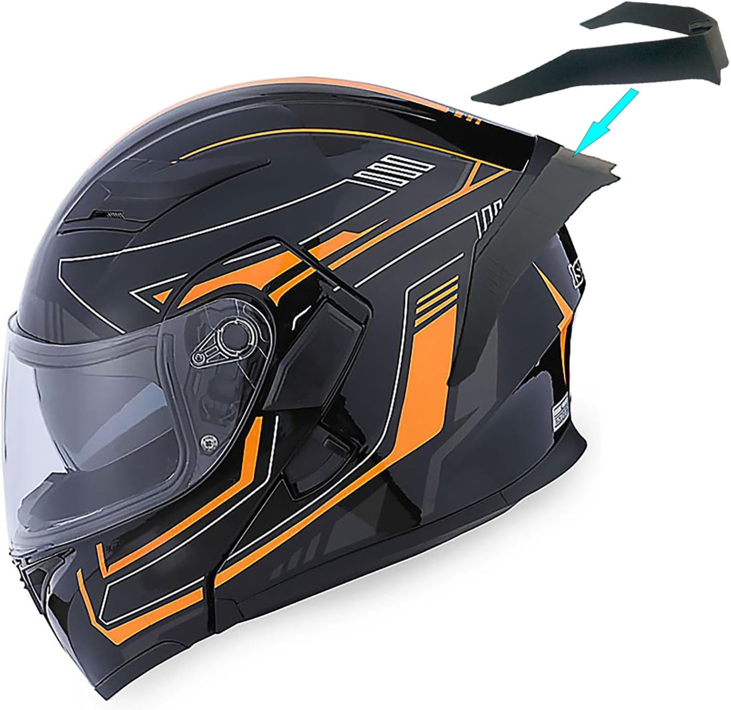 1Storm Motorcycle Modular Full Face Helmet with Dual Visor
