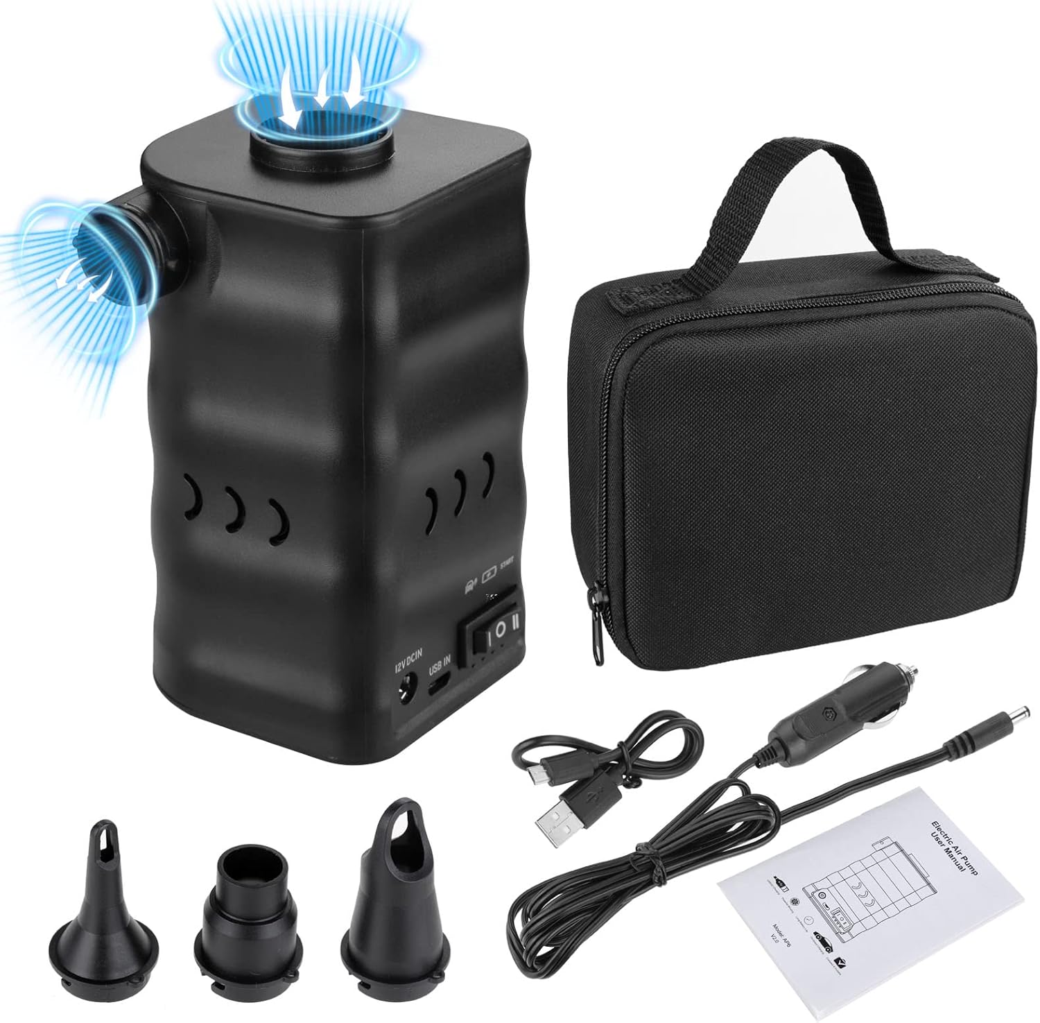 Zacro Quick Inflate/Deflate Air Pump - Portable Power!