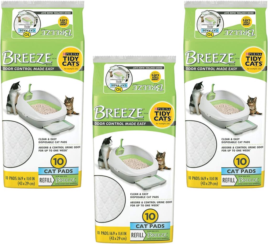 Tidy Cats Breeze Cat Pads for Advanced Odor Control, 30 Count