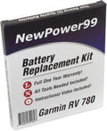 1100 mAh Battery Replacement Kit for Garmin RV 780 - With Tools