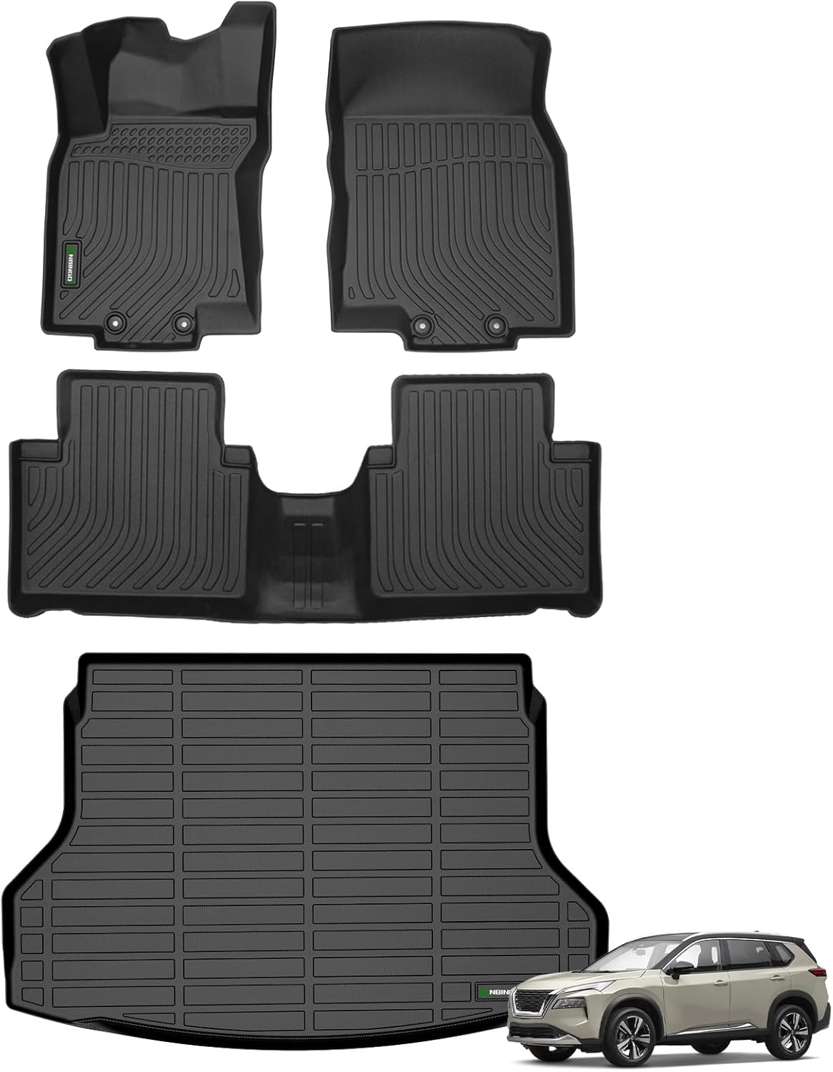 Custom Fit All Weather Floor Mats for Nissan Rogue 2014-2020