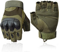 Outdoor Fingerless Gloves for Men - Durable Knuckle Protection