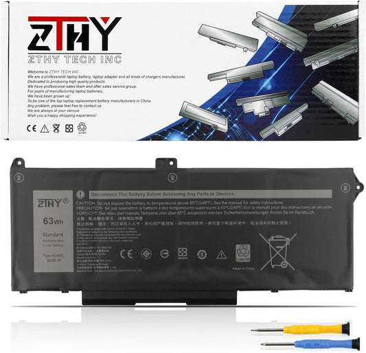 ZTHY 63Wh RJ40G Laptop Battery Replacement for Dell Models