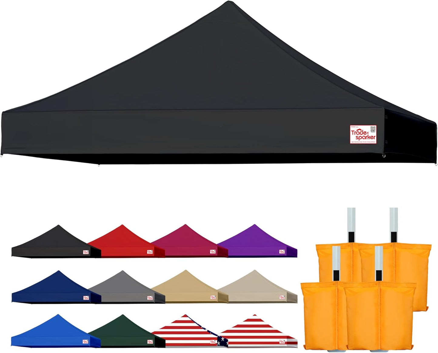 10x10 Commercial Pop Up Canopy Replacement Top for Events