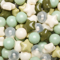 Star Ball Pit Balls 200 Mix Star+Round for Toddlers - Safe Colorful
