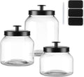 Hyperspace Clear Glass Kitchen Canister Set - Airtight 3-Piece Storage