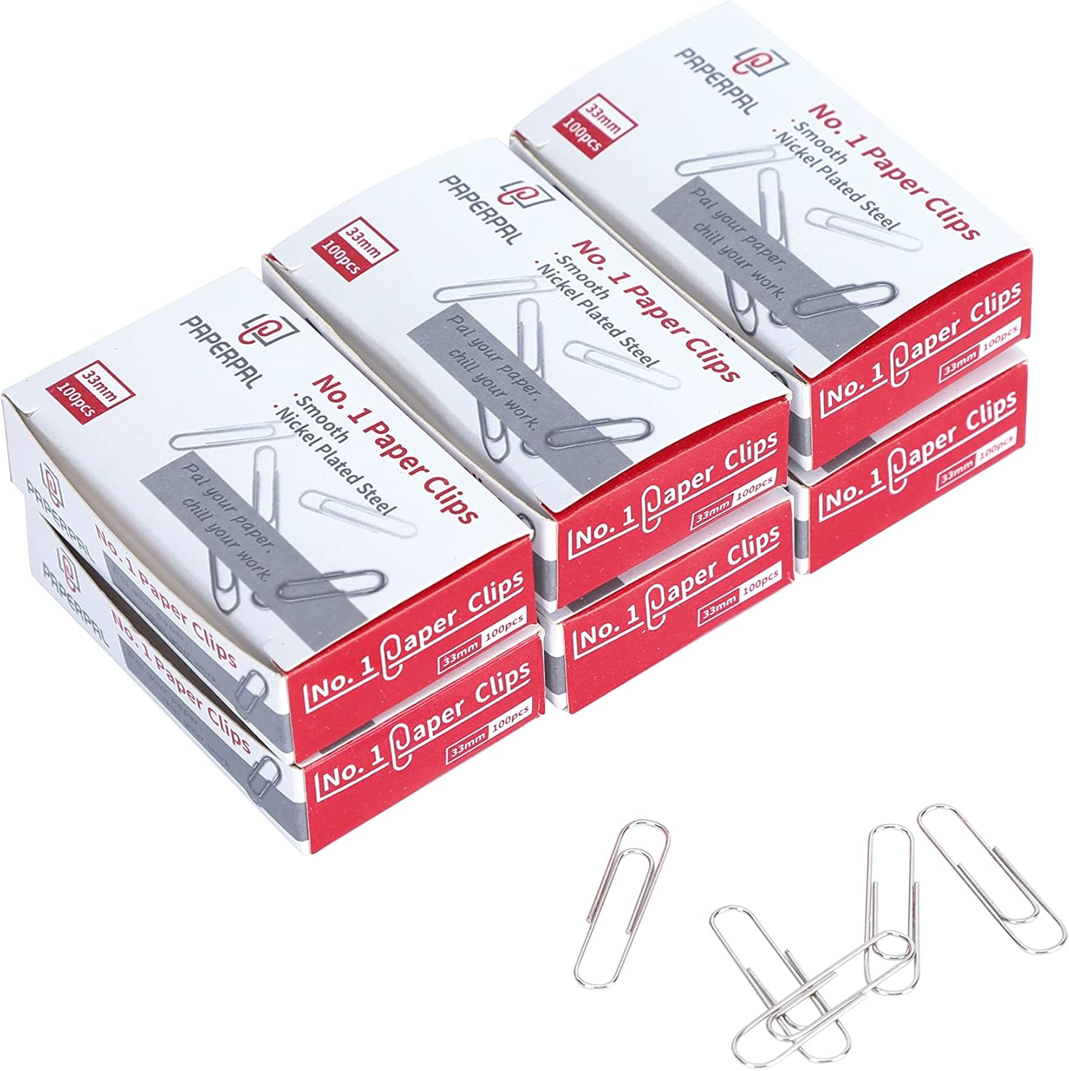 600 Smooth Medium Paper Clips by PAPERPAL