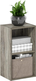 Furinno Luder 2-Tier Cube Bookcase French Oak - Compact Storage