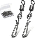 Rolling Connector Fishing Swivel Snap Kit - Smooth Corrosion Resistant