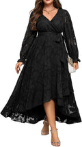 Plus Size Dresses Wedding Guest - Semi Formal Floral High Low Maxi