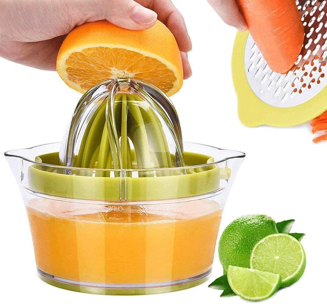 Drizom Manual Citrus Juicer: Juices, Measures, Grates - All in One!