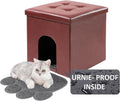 Cat Litter Box Enclosure Furniture Hidden Bench - Odor Control