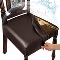 Waterproof Dining Chair Seat Covers Leather Stretch Seat Covers
